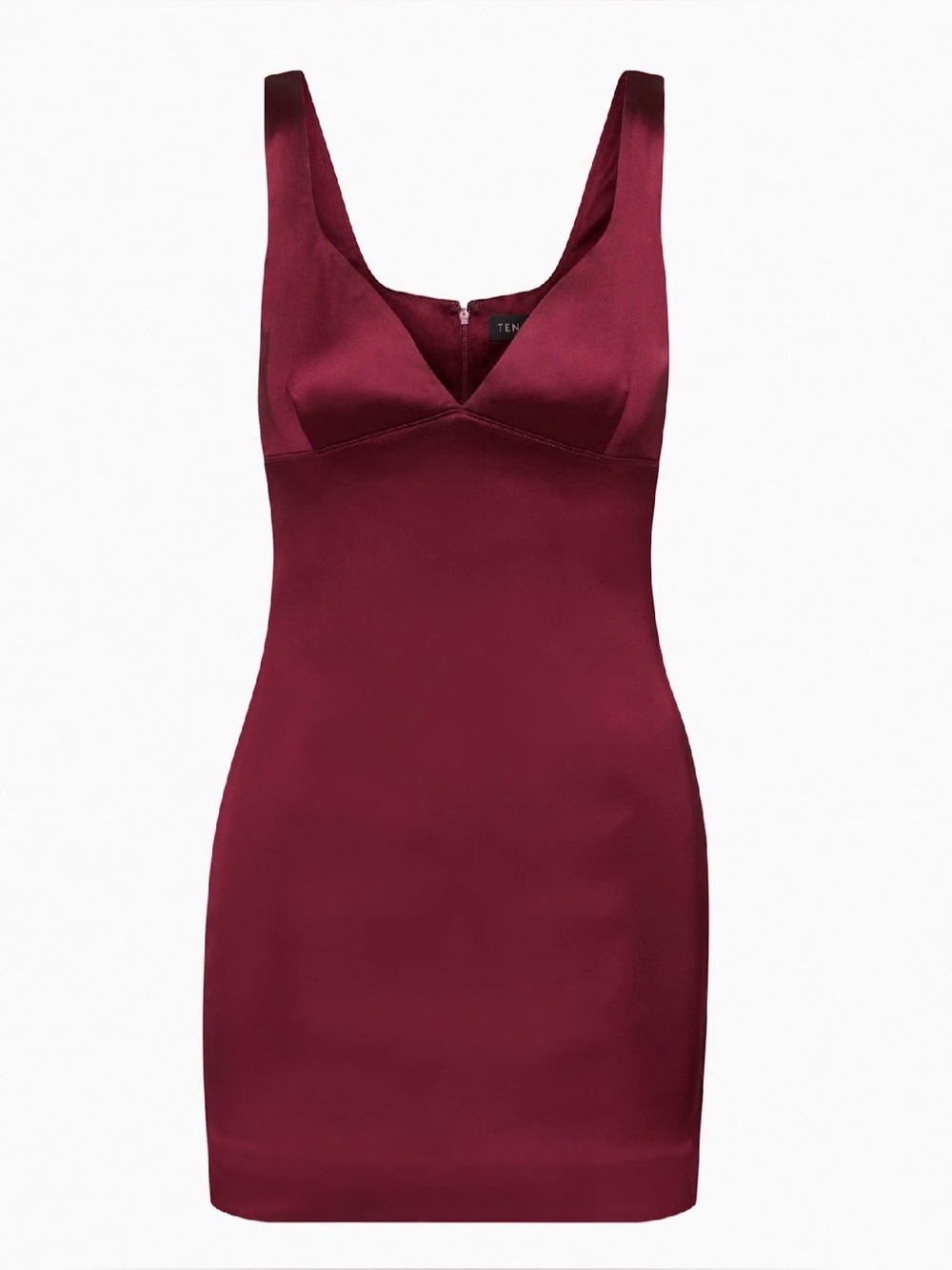 Aritzia TEN by Babaton Burgundy Satin Dress Wedding Guest Cocktail Homecoming